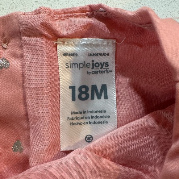 Charming Pink Baby Dress with Silver Accents - Picture 2 of 3